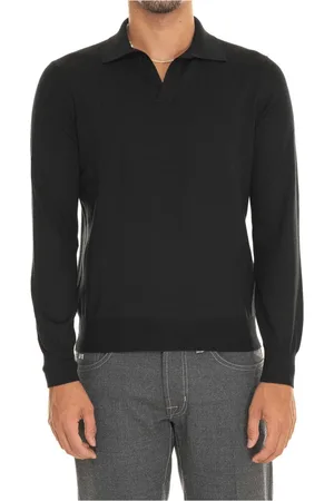 Gran Sasso Koszulki, Mężczyzna, Czarny, S, Klasyczny Polo Shirt dla Mężczyzn