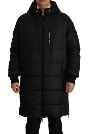 Dolce & Gabbana Kurtki, Mężczyzna, Czarny, S, Luksusowa Parka Zimowa Kurtka