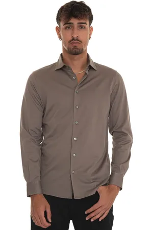 Gran Sasso Koszule, Mężczyzna, brązowy, 4XL, Elegant Classic Shirt