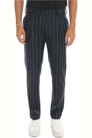 Berwich Spodnie, Mężczyzna, Niebieski, 2XL, Pasowane Spodnie Chino ze Sznurem
