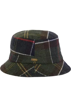 Barbour Akcesoria, Mężczyzna, Zielony, S, Bawełna, Heidi Tartan Sporty Hat
