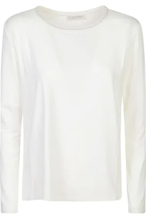 LE TRICOT PERUGIA Koszulki, Kobieta, Biały, M, Białe T-shirty i Pola