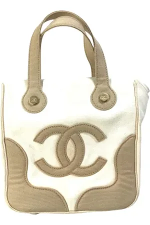 CHANEL Pre-owned, Kobieta, Beżowy, ONE SIZE, Pre-owned Canvas totes