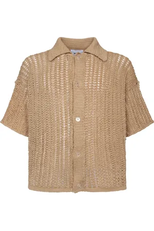 BONSAI Koszule, Mężczyzna, Beżowy, S, Polo Shirt Stylowy Design