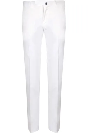Incotex Spodnie, Mężczyzna, Biały, L, Bawełna, Białe spodnie slim fit