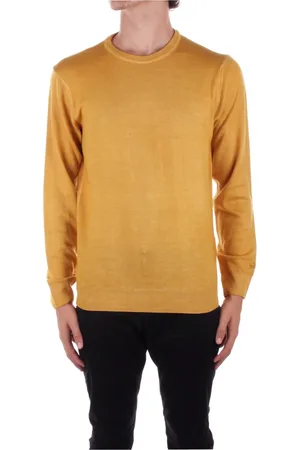 Woolrich Swetry, Mężczyzna, Żółty, M, Wełna, Żółty Sweter z Logo