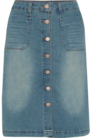 Cream Spódnice, Kobieta, Niebieski, L, Denim, Denim Spódnica Jasnoniebieska