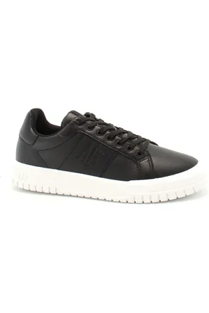 Armani Exchange Buty, Mężczyzna, Czarny, 44 EU, Czarne Sneakersy dla Stylowego Wyglądu