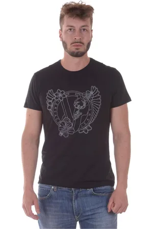 VERSACE Koszulki, Mężczyzna, Czarny, 2XL, Jersey Sweatshirt Pluto T-Shirt
