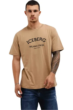 Iceberg Koszulki, Mężczyzna, brązowy, S, 5D Milano T-Shirt Mężczyźni Brązowy