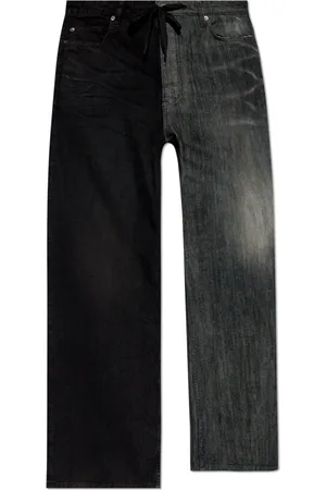 Balenciaga Jeansy, Mężczyzna, Czarny, M, Len, Jeansyy z szerokimi nogawkami