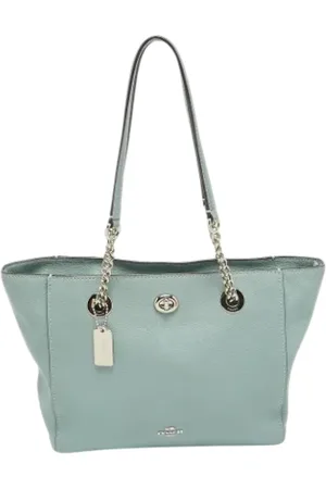 Coach Pre-owned, Kobieta, Niebieski, ONE SIZE, Pre-owned skórzane torby na ramię