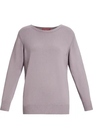Persona by Marina Rinaldi Swetry, Kobieta, Fioletowy, S, Kaszmir, Elegancki Sweter z Kaszmiru