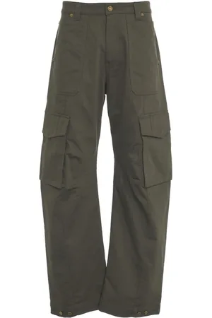 Golden Goose Spodnie, Mężczyzna, Zielony, L, Bawełna, Zielone spodnie Aw 24