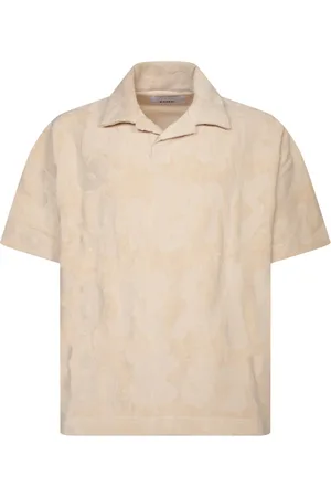 BONSAI Koszulki, Mężczyzna, Beżowy, L, Beżowy Polo Shirt Klasyczny Kołnierz
