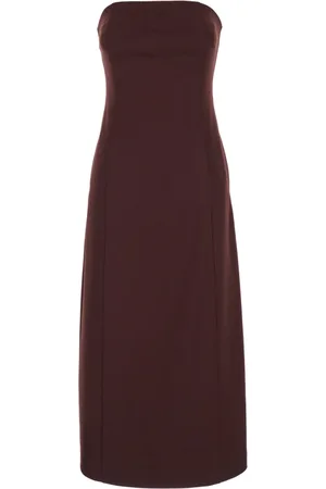SEMICOUTURE Sukienki, Kobieta, Czerwony, M, Sukienka Bordeaux Bustier