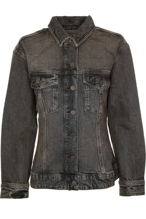 Armedangels Kurtki, Kobieta, Szary, S, Denim, Oversized Denim Jacket z kołnierzem Kent