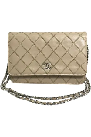 CHANEL Pre-owned, Kobieta, Beżowy, ONE SIZE, Skóra, Pre-owned skórzane portfele