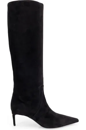 Dolce & Gabbana Buty, Kobieta, Czarny, 36 EU, Zamsz, Suede Stiletto Heel Botki