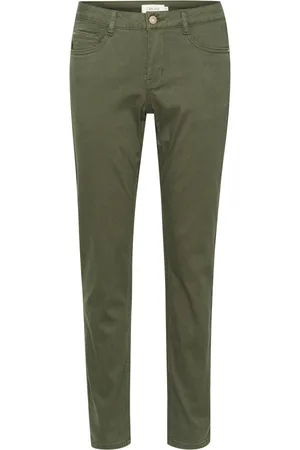 Cream Spodnie, Kobieta, Zielony, W27 L30, Spodnie Twill - Coco Fit Deep Depths