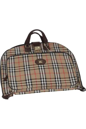 Burberry Pre-owned, Kobieta, Beżowy, ONE SIZE, Skóra, Pre-owned Canvas travel-bags