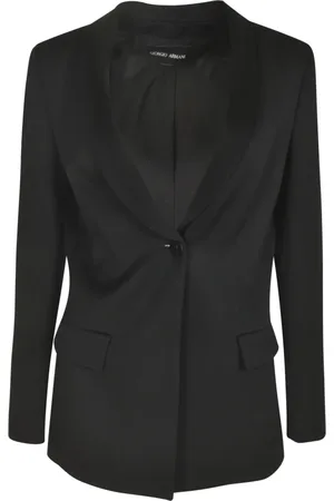 Giorgio Armani Kurtki, Kobieta, Czarny, S, Eleganckie Kurtki dla Mężczyzn