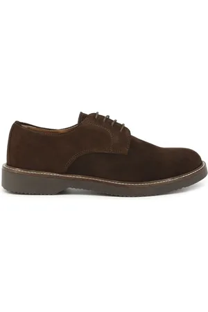 Duca Di Morrone Buty, Mężczyzna, brązowy, 41 EU, Zamsz, Zamszowe Buty na Sznurowadła Brązowe Jesień/Zima