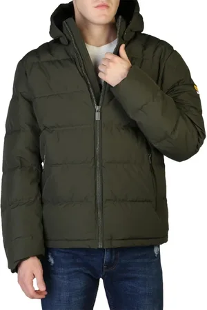 Ciesse Kurtki, Mężczyzna, Zielony, L, Męska Kurtka Bomber z Odpinanym Kapturem