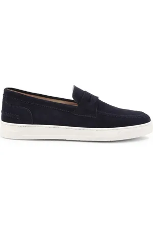 Duca Di Morrone Buty, Mężczyzna, Niebieski, 44 EU, Zamsz, Niebieskie Mokasyny Wiosna/Lato Kolekcja