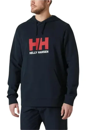 Helly Hansen Bluzy, Mężczyzna, Niebieski, L, Granatowy Bluza z Logo