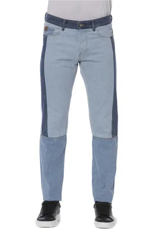 Trussardi Jeansy, Mężczyzna, Niebieski, W32, Stylowe Jeansyy z Kieszeniami Przednimi i Tylnymi