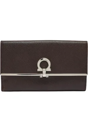 Salvatore Ferragamo Pre-owned, Kobieta, brązowy, ONE SIZE, Pre-owned skórzane portfele