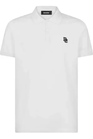 Dsquared2 Koszulki, Mężczyzna, Biały, 2XL, Bawełna, Koszulka Polo Tennis Fit