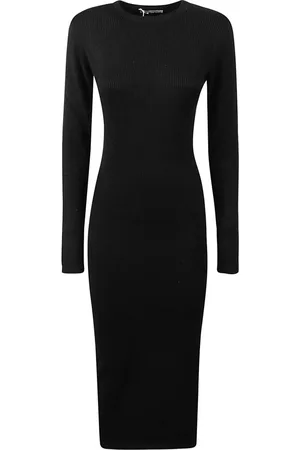 hinnominate Sukienki, Kobieta, Czarny, S, Elegant Round Neck Dress