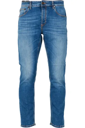 PT Torino Jeansy, Mężczyzna, Niebieski, W34, Denim, Stretch Denim Jeansy Tapered Fit