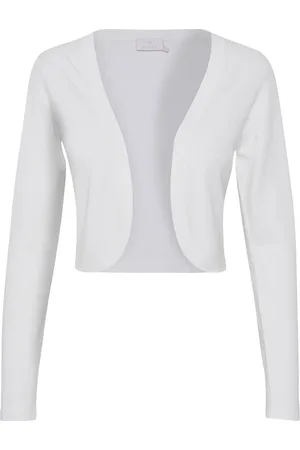 Kaffe Swetry, Kobieta, Biały, 2XL, Bolero Strik 500020 Chalk