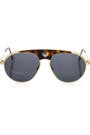 FRANKIE MORELLO Akcesoria, Mężczyzna, brązowy, ONE SIZE, Okulary Przeciwsłoneczne Shield Metal Havana