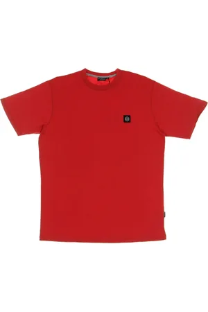 DOLLY NOIRE Koszulki, Mężczyzna, Czerwony, XL, Męski T-shirt z logo płomienia