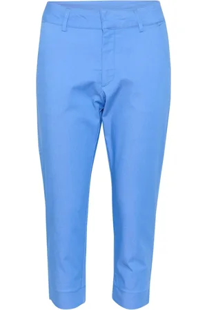 Kaffe Spodnie, Kobieta, Niebieski, 3XL, Stylowe Ultramaryna Capri Pants