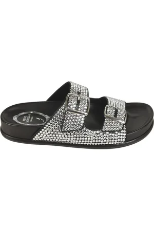RENE CAOVILLA Buty, Kobieta, Szary, 36 EU, Eleganckie Sandały dla Kobiet