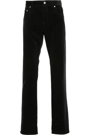 Saint Laurent Jeansy, Mężczyzna, Czarny, W29, Wąskie Sztruksowe Spodnie Ciemny Czarny