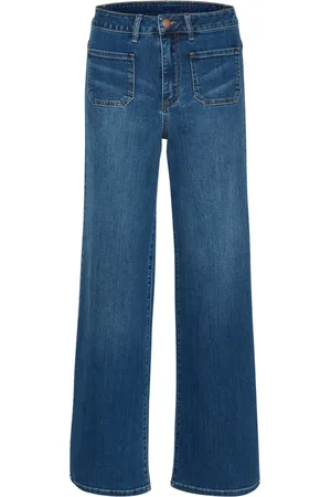 Kaffe Jeansy, Kobieta, Niebieski, S, Denim, Flared Jeansy Medium Washed Denim