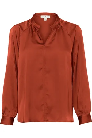 Soaked in Luxury Bluzki, Kobieta, brązowy, XL, Elegancka Bluzka Siloana w kolorze Russet