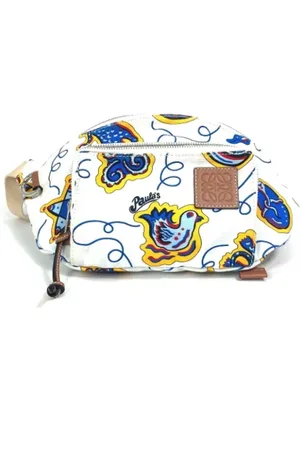 Loewe Pre-owned, Mężczyzna, Biały, ONE SIZE, Pre-owned Fabric crossbody-bags