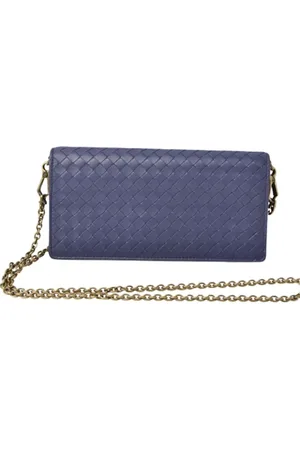 Bottega Veneta Pre-owned, Kobieta, Fioletowy, ONE SIZE, Skóra, Pre-owned Leather clutches