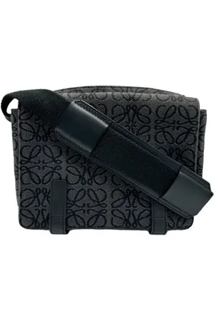 Loewe Pre-owned, Mężczyzna, Czarny, ONE SIZE, Pre-owned Canvas shoulder-bags