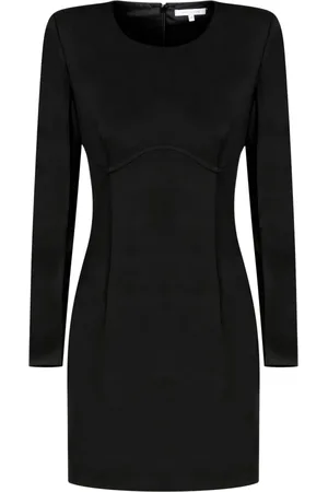 Patrizia Pepe Sukienki, Kobieta, Czarny, L, Czarna sukienka bodycon z logo marki