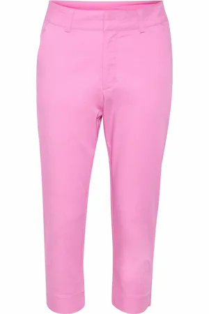 Kaffe Spodnie, Kobieta, Różowy, XL, Capri Pants Cyclamen with Pockets