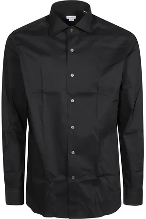 Orian Koszule, Mężczyzna, Czarny, M, Slim Fit Koszula z Długim Rękawem