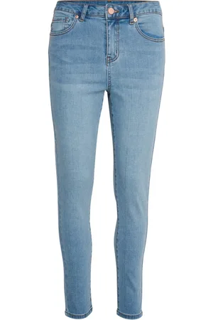 Kaffe Jeansy, Kobieta, Niebieski, XL, Denim, Slim Fit Light Denim Jeansy